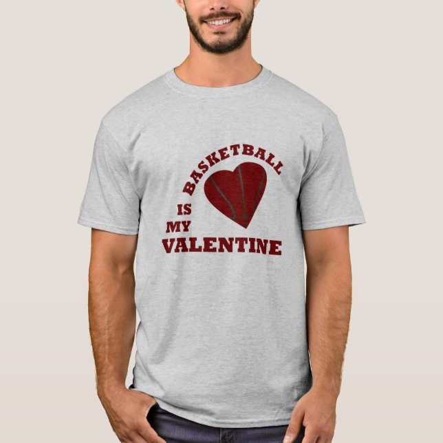 T-shirt le basket-ball est mon valentin (Devant)