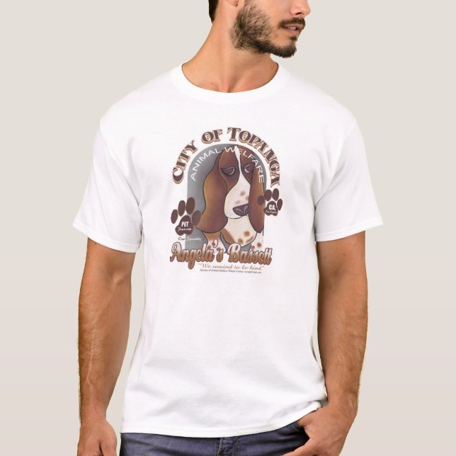 T-shirt Le basset-hound d'Angela par Robyn Feeley (Devant)