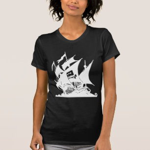 T-shirt Le bateau de logo de baie de pirate