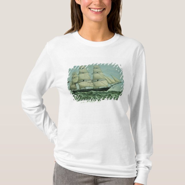 T-shirt Le bateau de tondeuse "Highflyer", 1111 tonnes (Devant)