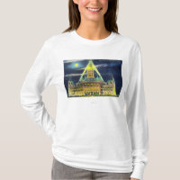 Le bâtiment de capitol d'état la nuit