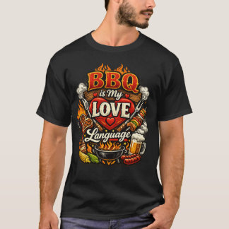 T-shirt Le BBQ est mon langage de l'amour