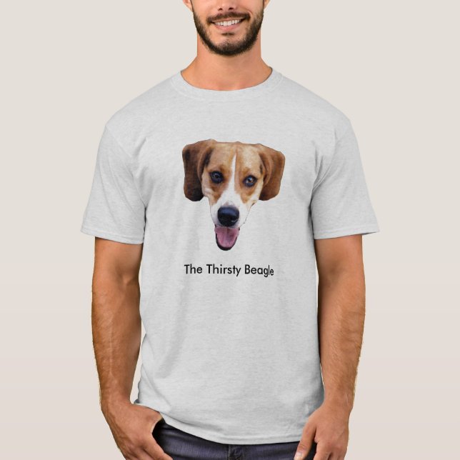 T-shirt Le beagle assoiffé (Devant)