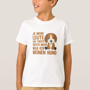 T-shirt Le Beagle de chien n'aime pas les gens, les chiens