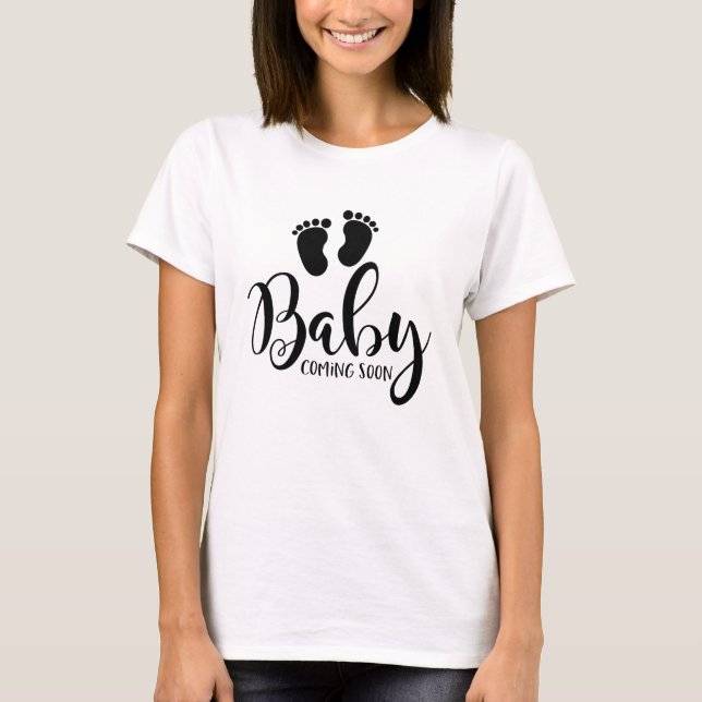 T-shirt Le bébé arrive bientôt (Devant)