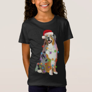 T-Shirt Le Berger Australien Aussi Les Lumières De Noël De
