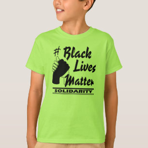 T-shirt Le #Black vit des enfants de solidarité de matière