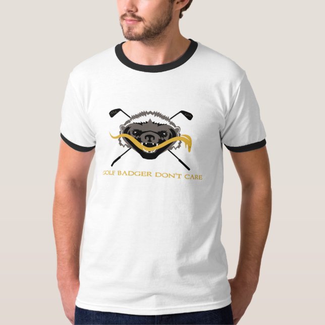 T-shirt Le blaireau de golf ne s'inquiètent pas (Devant)