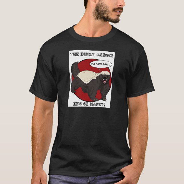 T-shirt Le blaireau de miel de Badassed (Devant)