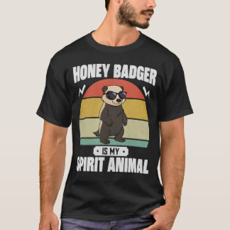 T-shirt Le Blaireau Est Mon Animal Spirituel Cadeau Vintag