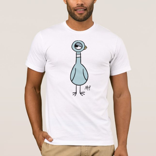 T-shirt Le blanc des yeux du côté du pigeon (Devant)