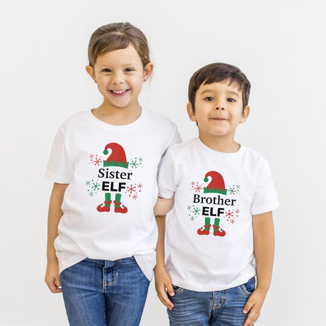 T-shirt Le blanc du frère Elf Boy (Créateur téléchargé)