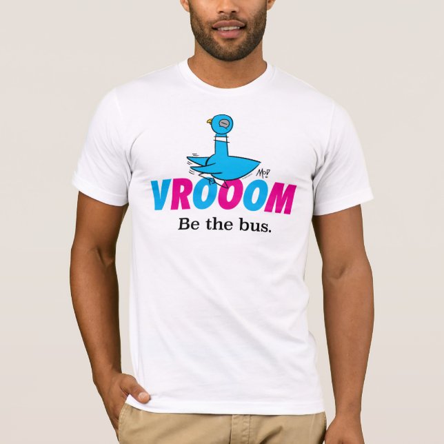 T-shirt Le blanc Pigeon Vroom (Devant)