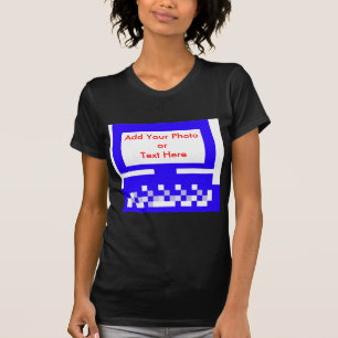 T-shirt Le bleu d'ordinateur d'images de série d'artiste
