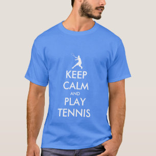 T-shirt Le bleu gardent le tee - shirt de tennis de calme