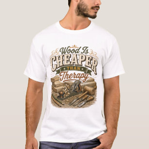 T-shirt Le bois est moins cher que la thérapie Vintage Tee