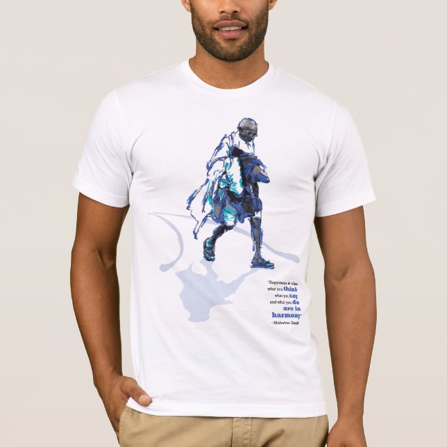 T-shirt Le bonheur de Gandhi (1) (Devant)