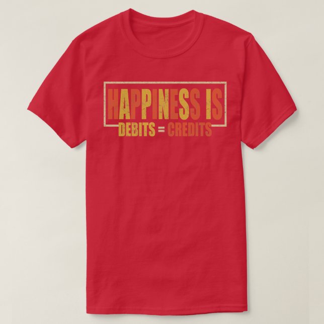 T-shirt Le Bonheur Est Debits Crédits 3 (Design devant)