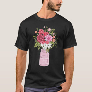 T-shirt Le Bonheur Est D'Être Soeur Fleur Art Vase Floral