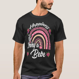 T-shirt Le Bonheur Est D'Être Un Bébe Un Arc-En-Ciel Pour 