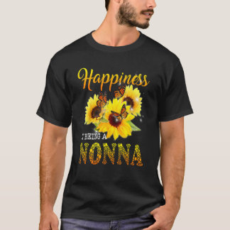 T-shirt Le Bonheur Est D'Être Un Fleurs De Soleil À Papill
