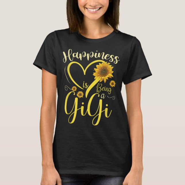 T-shirt Le bonheur est d'être un Gigi Sunflower fête des m (Devant)