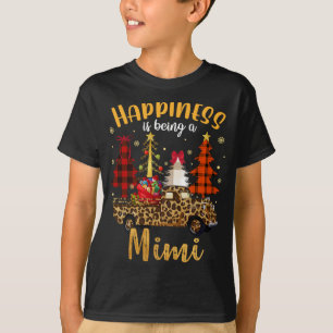 T-shirt Le Bonheur Est D'Être Un Mimi Arbre De Noël Leopar
