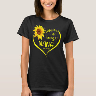 T-shirt Le Bonheur Est D'Être Un Nana Tournesol Papillons