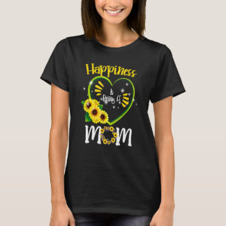 T-shirt Le bonheur est d'être une maman tournesol mère's D