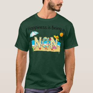T-shirt Le Bonheur Est D'Être Une Plage D'Été Nan Bonne Mè