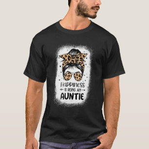 T-shirt Le bonheur est d'être une tata femme léopard chign