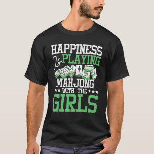 T-shirt Le Bonheur Est Jouer Mahjong - Casino Jouer Tiles