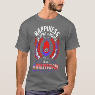 T-shirt Le Bonheur Est Marié À American Shirt Coupl