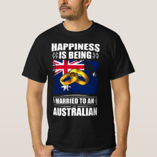 T-shirt Le Bonheur Est Marié À Un Australien