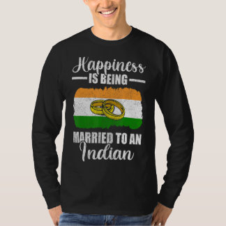 T-shirt Le Bonheur Est Marié À Un Mariage Indien Moi