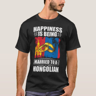T-shirt Le Bonheur Est Marié À Un Mongol