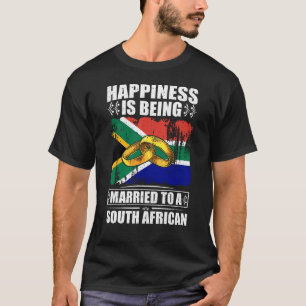 T-shirt Le Bonheur Est Marié À Un Sud-Africain