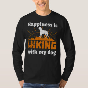 T-shirt Le Bonheur Est Randonnée Avec Mon Rottweiler