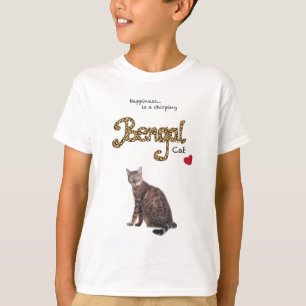 T-shirt Le bonheur… est un chat de gazouillement du