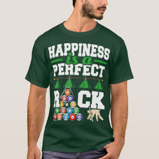 T-shirt Le Bonheur Est Un Parfait RackFunny Pool Billard P