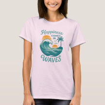 Le Bonheur Inspirationnel vient en chemise Waves