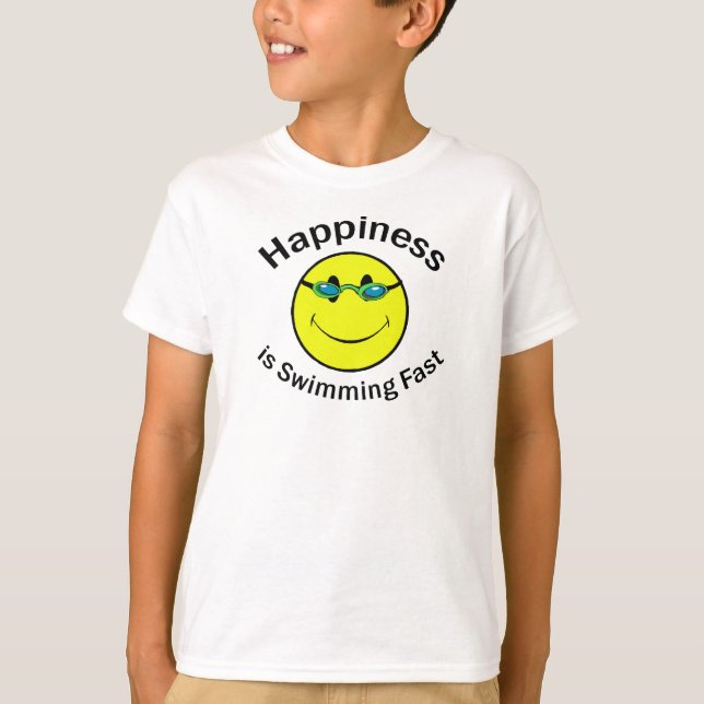 T-shirt Le bonheur nage rapidement (Devant)