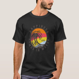T-shirt Le Bonheur Vient Dans Les Vagues Destin Plage De F