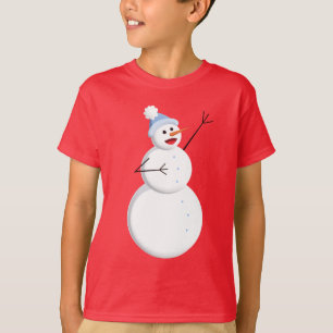 T-shirt Le bonhomme de neige chanteur heureux badine la
