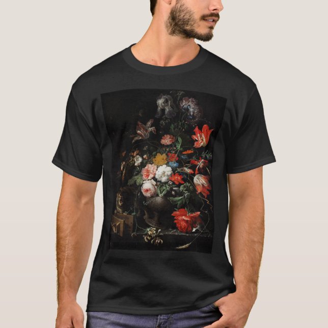 T-shirt Le bouquet renversé par Abraham Mignon (Devant)
