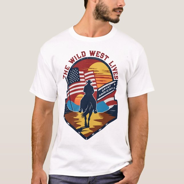 T-shirt le bouton masculin vers les chemises occidentales, (Devant)