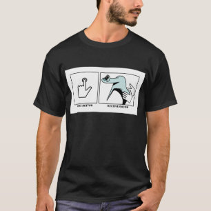 T-shirt Le bouton poussoir, reçoivent le lard