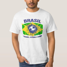T-shirt Le Brésil Carnaval, samba de Futebol e folâtre le