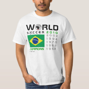 T-shirt Le Brésil coupe du monde de 5 fois soutient le