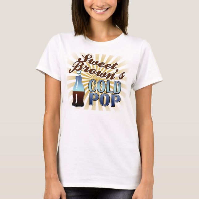 T-shirt Le bruit froid de Brown doux (Devant)